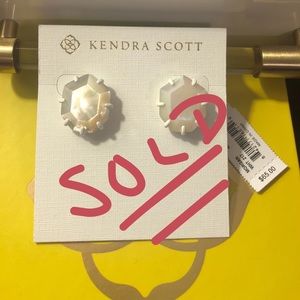 White MOP Morgan Studs ~sale pending~